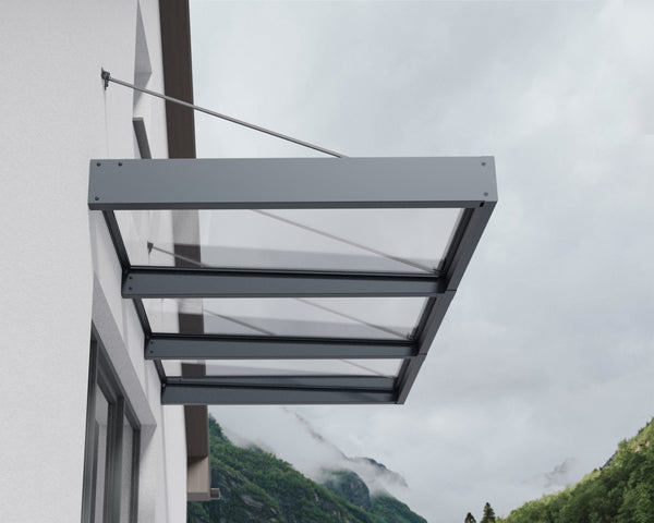 Canopia by Palram Sophia 5 ft. x 10 ft. Door Awning Kit - Grey