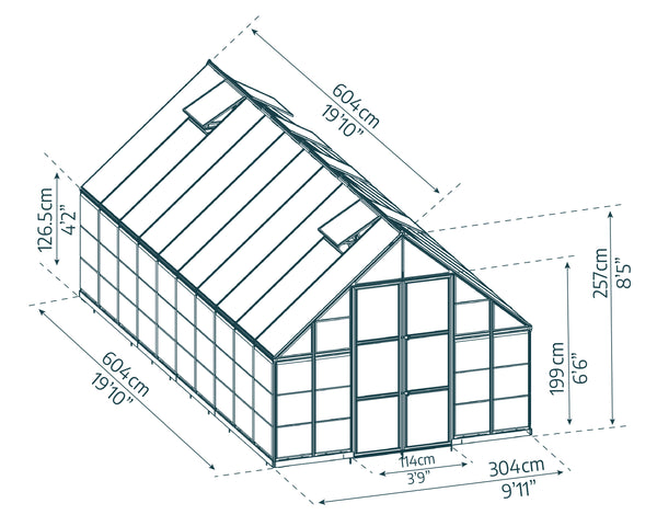 Canopia by Palram 10 ft. Wide Balance Greenhouse Series
