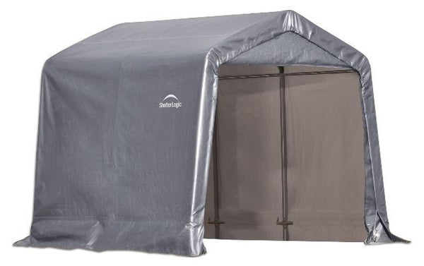 ShelterLogic  Shed-in-a-Box 8' x 8' x 8'  Peak Style Grey Storage Shed