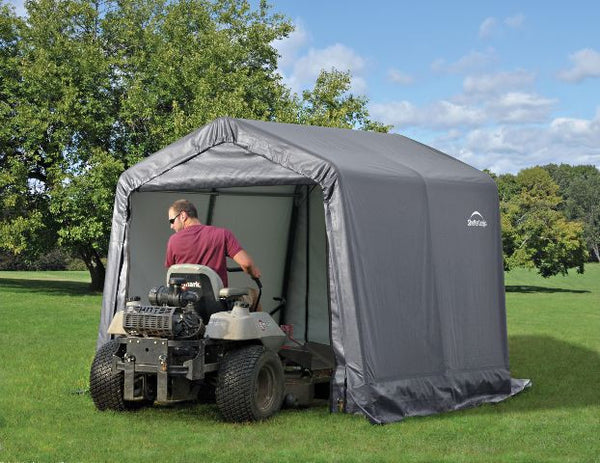 ShelterLogic  Shed-in-a-Box 8' x 8' x 8'  Peak Style Grey Storage Shed