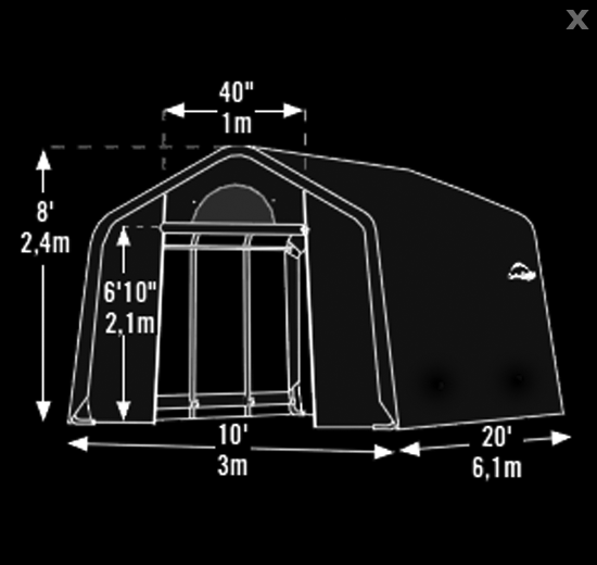 ShelterLogic Grow-IT Greenhouse-in-a-Box 10 ft. x 20 ft. x 8 ft.