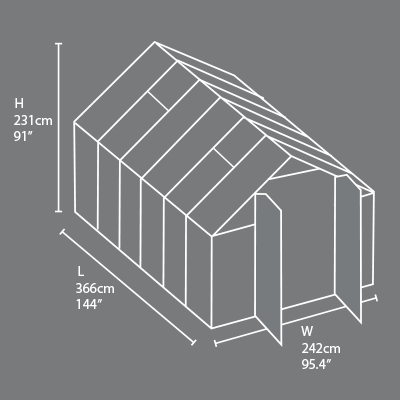 Canopia by Palram 8' x 12' Essence TwinWall Greenhouse
