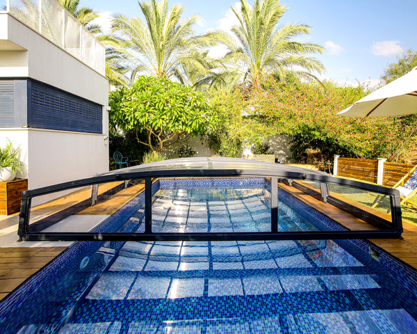 Majorca 15 ft. x 28 ft. Pool Enclosure Kit- Grey Structure