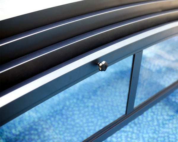 Majorca 15 ft. x 28 ft. Pool Enclosure Kit- Grey Structure