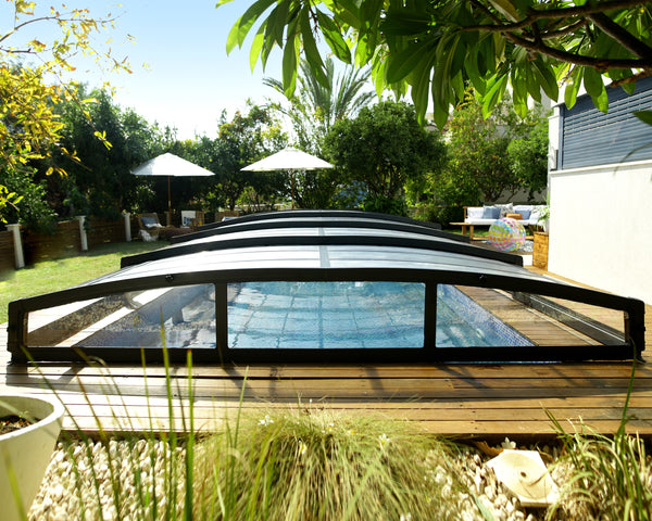 Majorca 15 ft. x 28 ft. Pool Enclosure Kit- Grey Structure