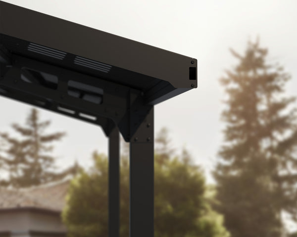 Canopia by Palram - Sydney 20 ft. x 20 ft. APEX Double Carport Kit - Black Frame