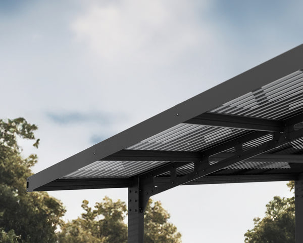 Canopia by Palram - Sydney 20 ft. x 20 ft. APEX Double Carport Kit - Black Frame