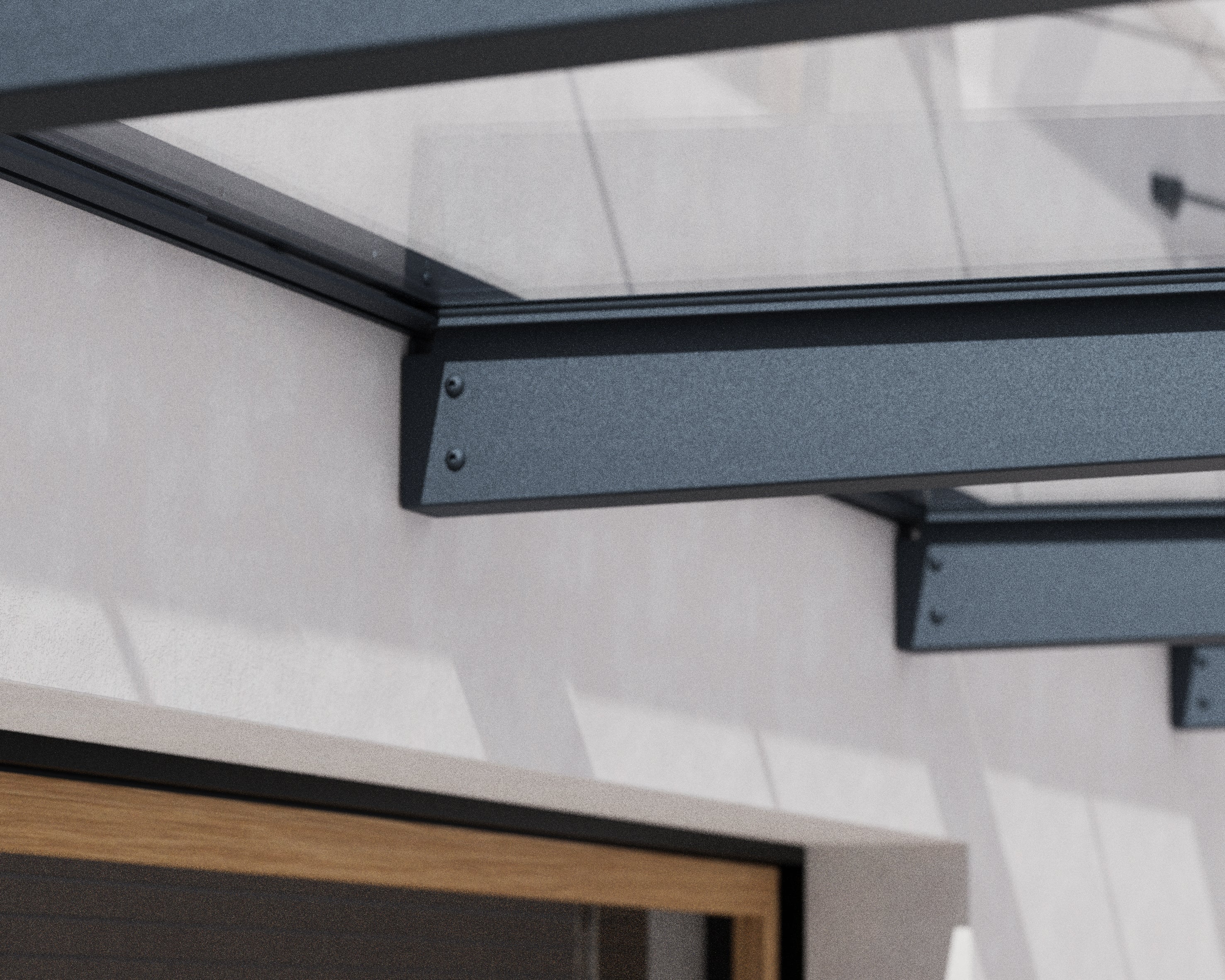 Canopia Canopia by Palram Sophia 5 ft. x 13 ft. Door Awning Kit - Grey ...