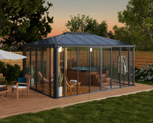 Canopia by Palram Ledro Enclosed Garden Gazebo / Hot Tub Enclosure Solarium