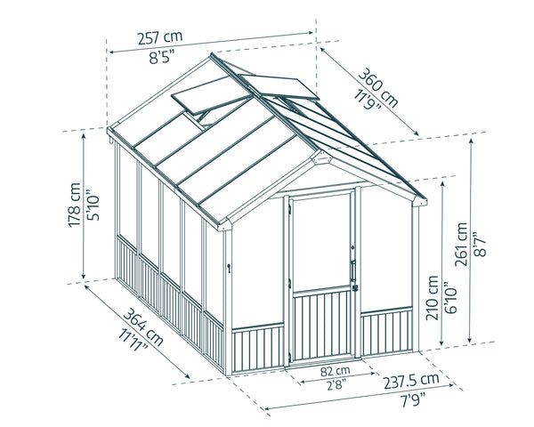 Natura Cedar Wood Greenhouse