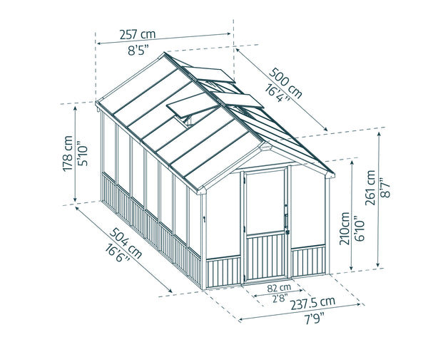 Natura Cedar Wood Greenhouse
