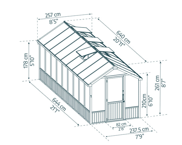Natura Cedar Wood Greenhouse