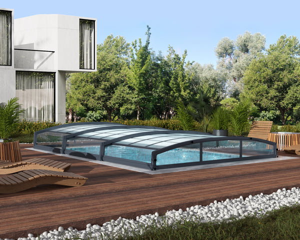 Majorca 15 ft. x 22 ft. Pool Enclosure Kit- Grey Structure
