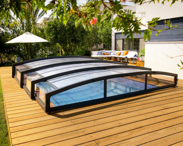 Majorca 15 ft. x 22 ft. Pool Enclosure Kit- Grey Structure