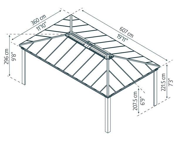 Canopia by Palram Dallas Gazebo Kits - Grey