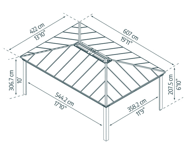 Canopia by Palram Dallas Gazebo Kits - Grey