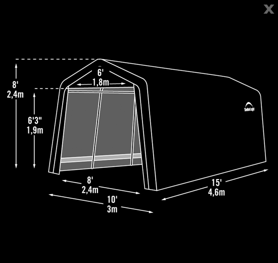 ShelterLogic AutoShelter 1015 Portable Garage - 10 ft. x 15 ft.