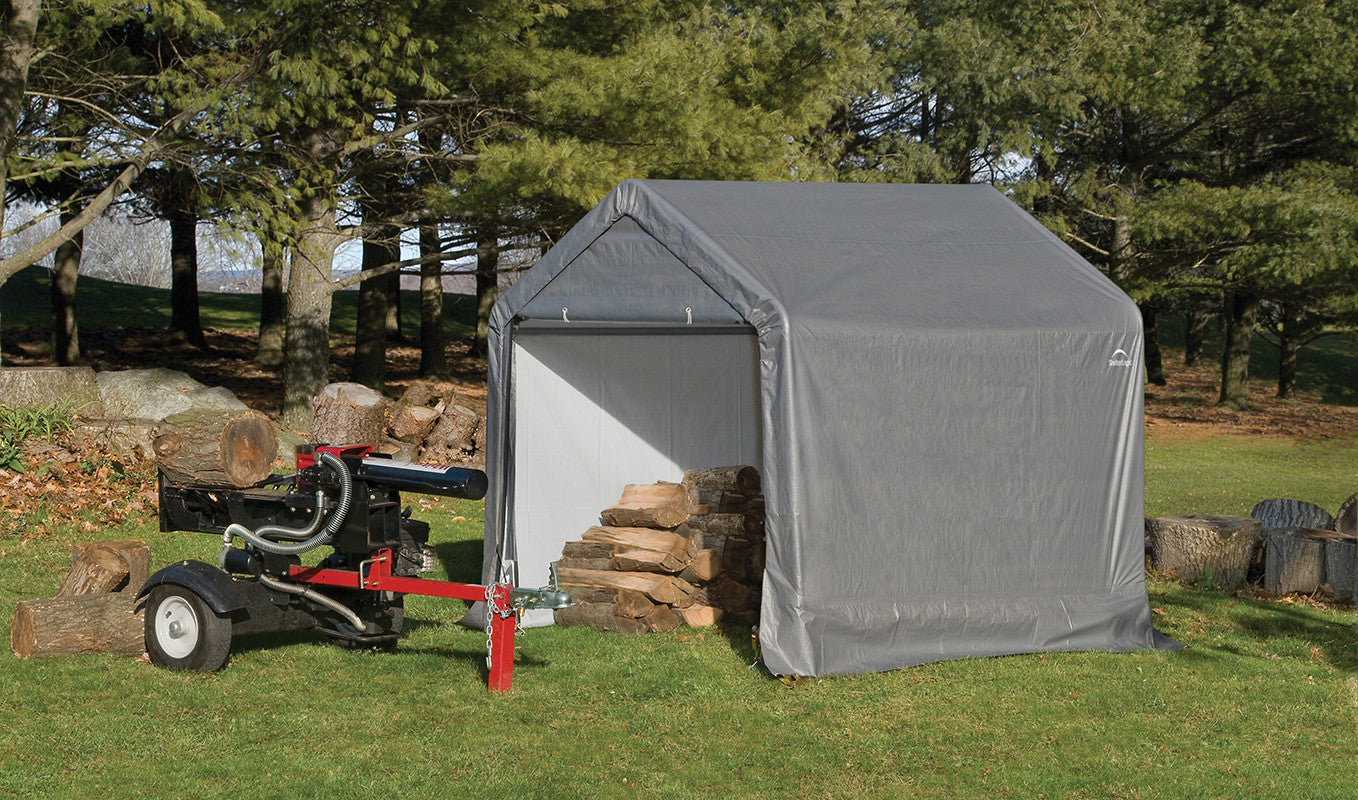 ShelterLogic Shed-in-a-Box 6' x 6' x 6' Peak Style Grey Storage Shed –  Outdoor Living Canada