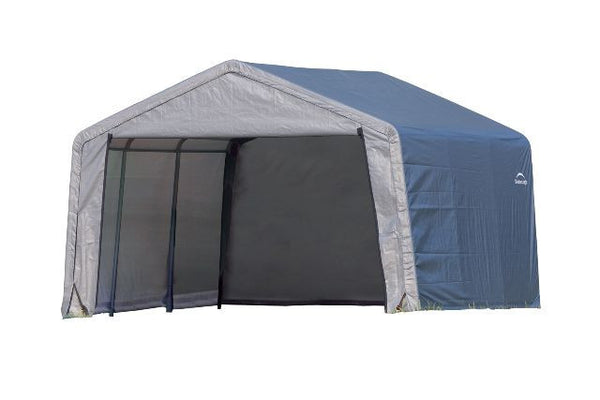 ShelterLogic Shed-in-a-Box 12' x 12' x 8'  Peak Style Grey Storage Shed