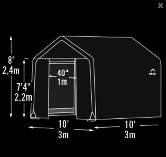 ShelterLogic Grow-IT Greenhouse-in-a-Box 10 ft. x 10 ft. x 8 ft.